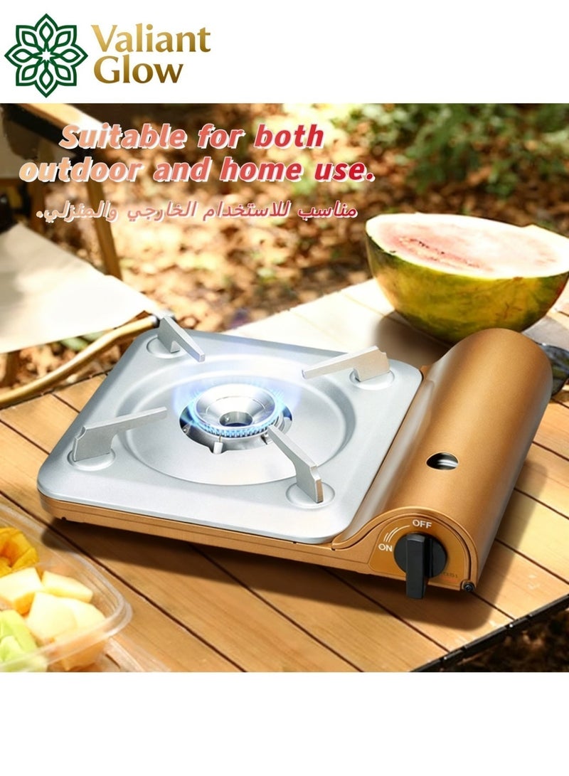 Valiant Glow 3300W Ultra-Slim Portable Outdoor Camping Stove | Windproof Camping Stove | emergency gas stove、camp stove、camping accessories、camping stove、portable gas stove、portable stove | Piezoelectric Ignition | 74mm Lightweight Design | Suitable for BBQs, Hiking, Picnics, and Home Use - Image 5